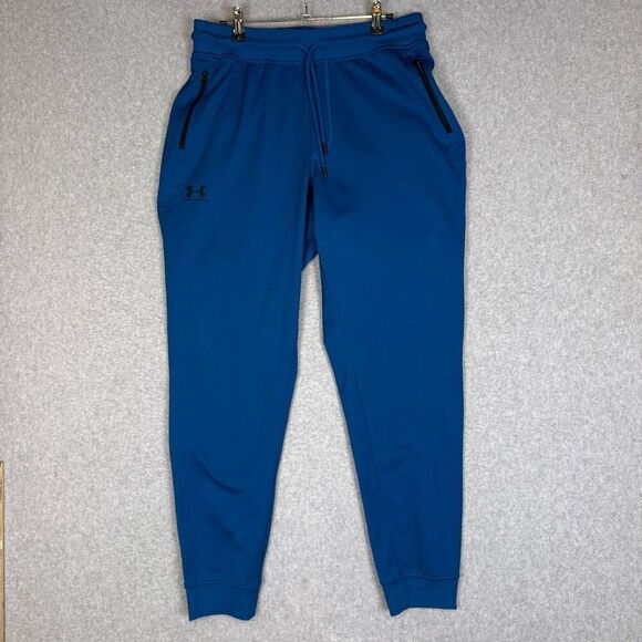 Under Armour Women's Size Large Loose Blue Ankle Fit Joggers Sweatpants - Picture 1 of 10